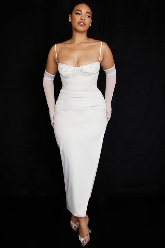 White House Of Cb Satin  Dress | PSE-728610