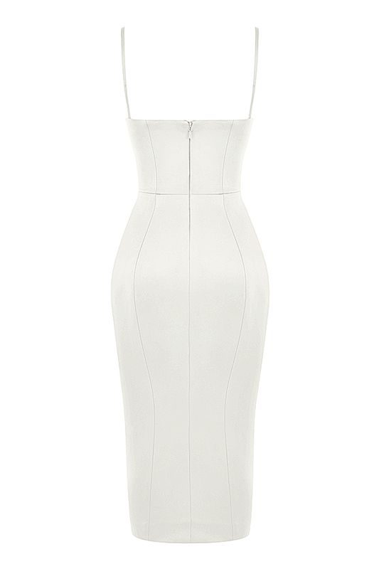 White House Of Cb Satin  Midi Dress | TGJ-298364