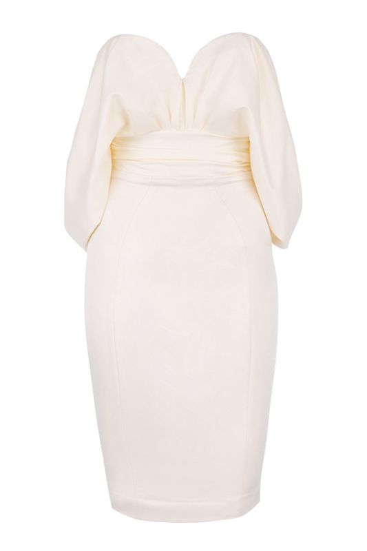 White House Of Cb Satin Strapless Dress | QMR-538960