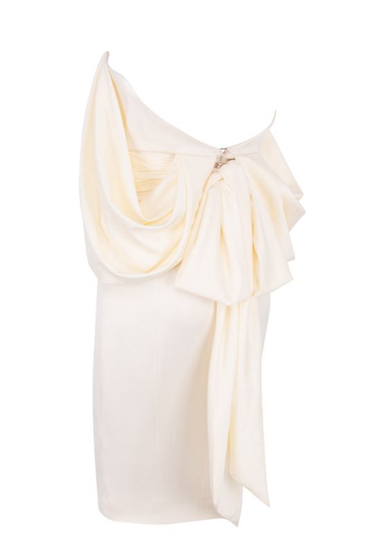 White House Of Cb Satin Strapless Dress | QMR-538960