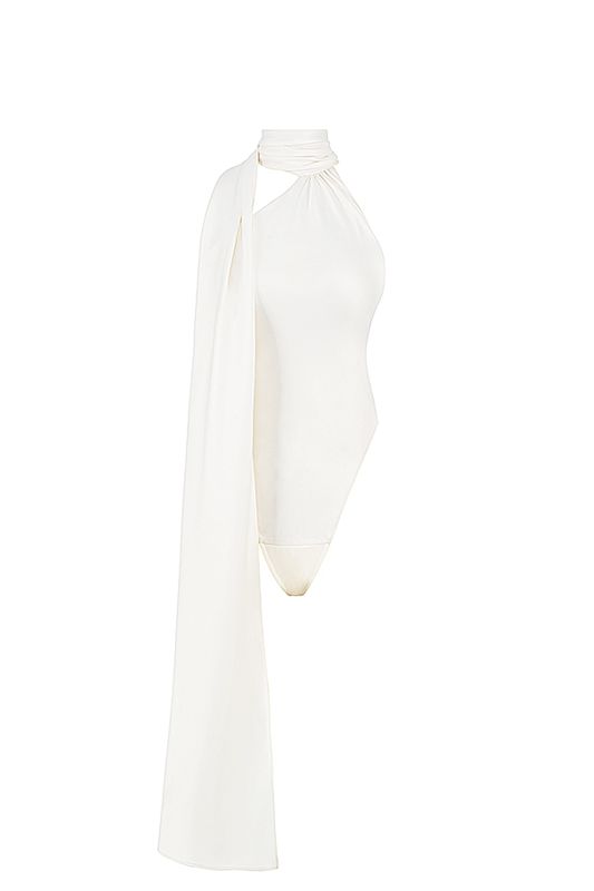 White House Of Cb Satin Wrap Neck Tops | QHL-356042