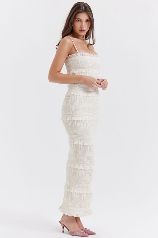 White House Of Cb Sequin Pleat Maxi Dress | SKC-065319