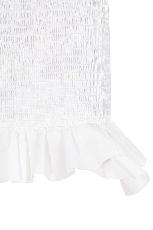 White House Of Cb Shirred Ruffle Mini Dress | TPK-016853