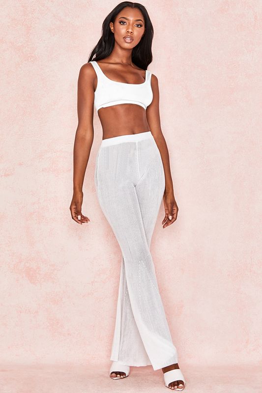 White House Of Cb Stretch Jersey Cropped Tops | TMU-541632