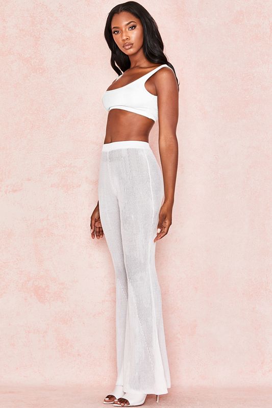 White House Of Cb Stretch Jersey Cropped Tops | TMU-541632