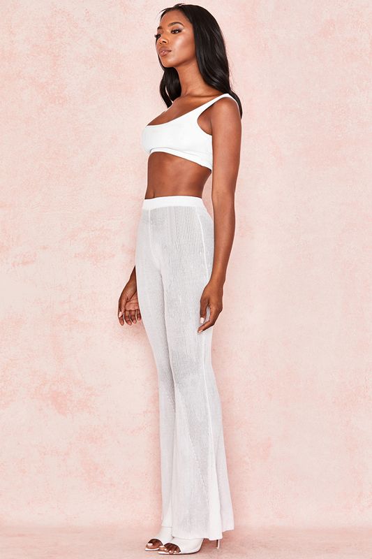 White House Of Cb Stretch Jersey Cropped Tops | TMU-541632