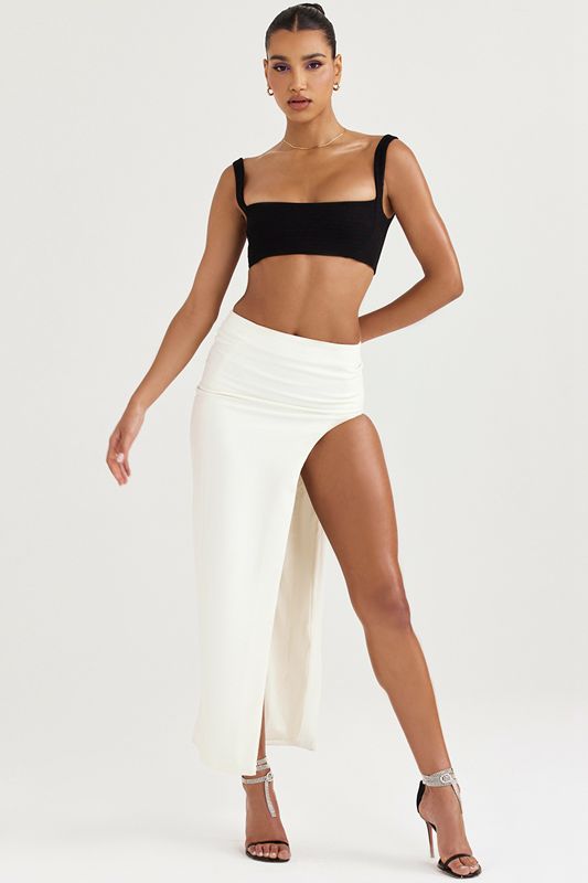 White House Of Cb Thigh Split Midi Skirts | EFB-206798