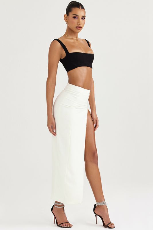 White House Of Cb Thigh Split Midi Skirts | EFB-206798