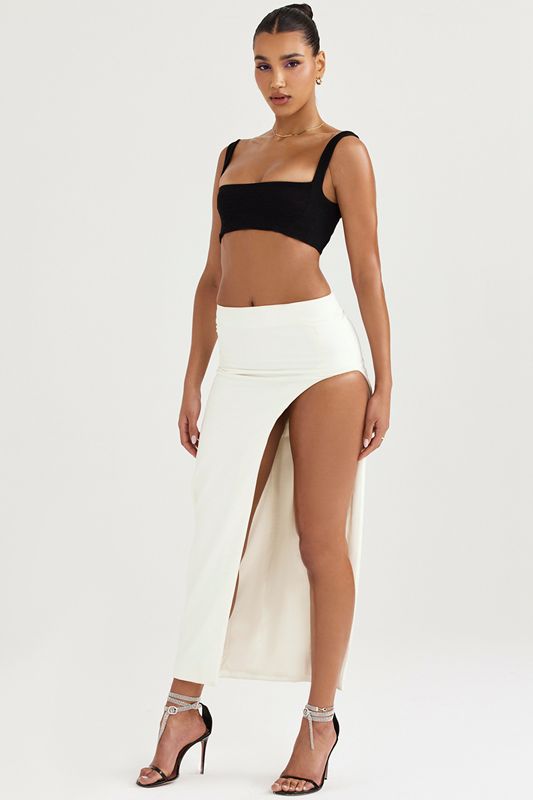 White House Of Cb Thigh Split Midi Skirts | EFB-206798