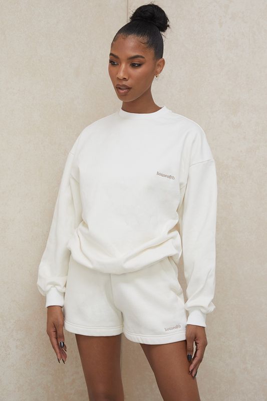 White House Of Cb White Oversized Crewneck Sweatshirts | GAP-794508