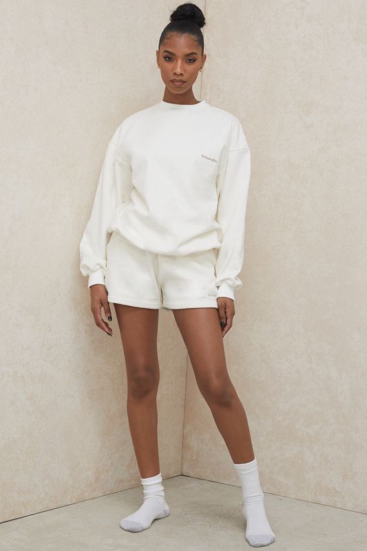 White House Of Cb White Oversized Crewneck Sweatshirts | GAP-794508