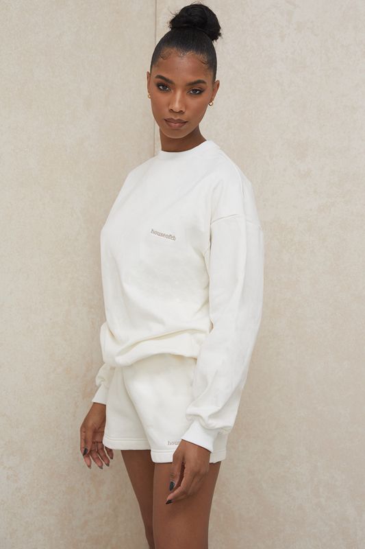 White House Of Cb White Oversized Crewneck Sweatshirts | GAP-794508