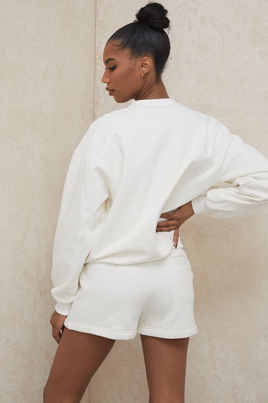 White House Of Cb White Oversized Crewneck Sweatshirts | GAP-794508