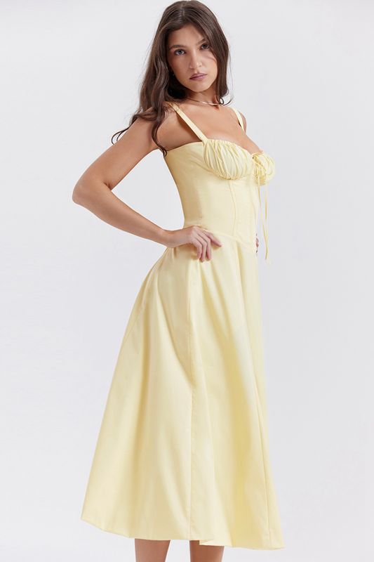 Yellow House Of Cb Bustier  Dress | KHL-163942