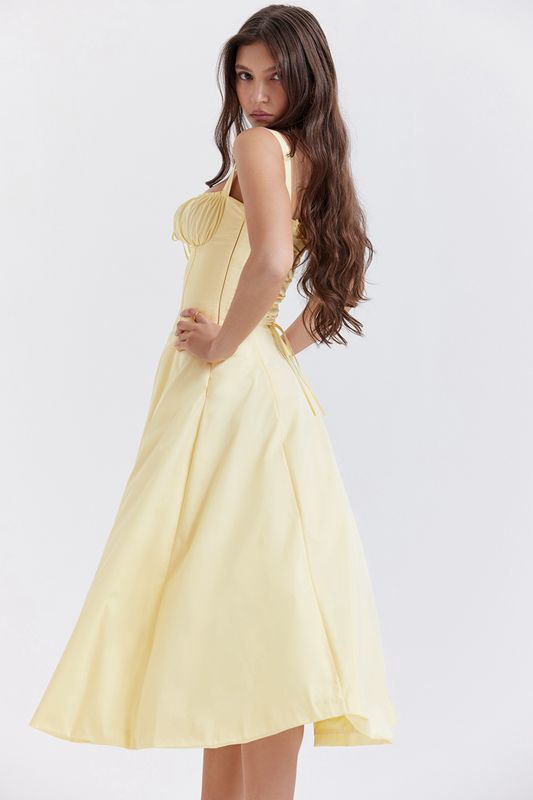 Yellow House Of Cb Bustier  Dress | KHL-163942